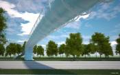 Пешеходный мост для респ. Адыгея.   Предложение выполнено в рамках программы по восстановлению дорожной сети респ. Адыгея после наводнения 2002 года