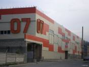 A facade design of mall on Kalyuzhny st. in Nalchik, KBR, Russia